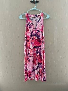 Staccato Pink Purple & Coral Floral V-Neck Blouse